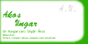 akos ungar business card